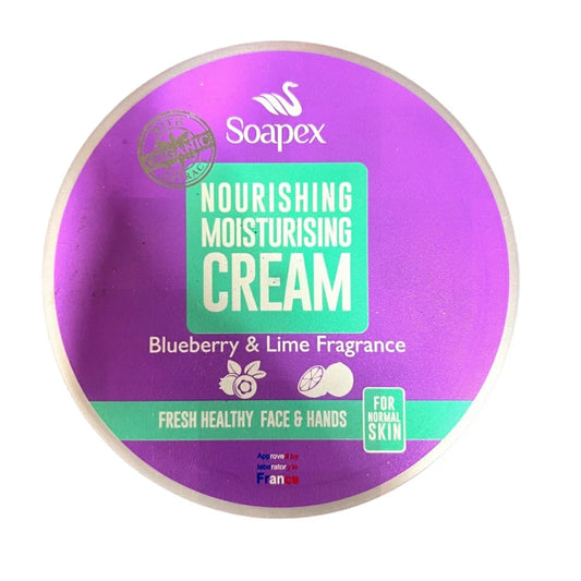 Soapex Blueberry & Lime Nourishing Moisturizing Cream | Hand & Face Care (150 G)