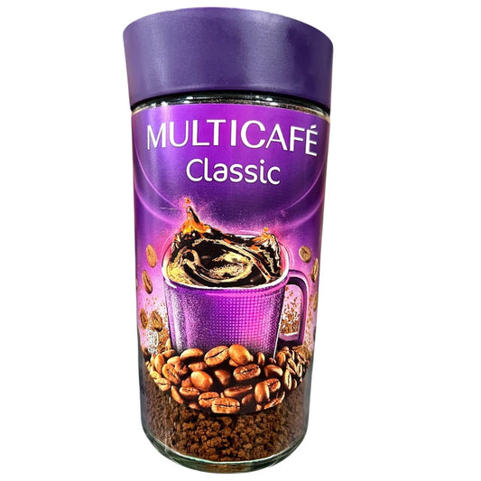 Multicafé Classic Pure Instant Coffee Glass Jar – 100g (50 Cups)