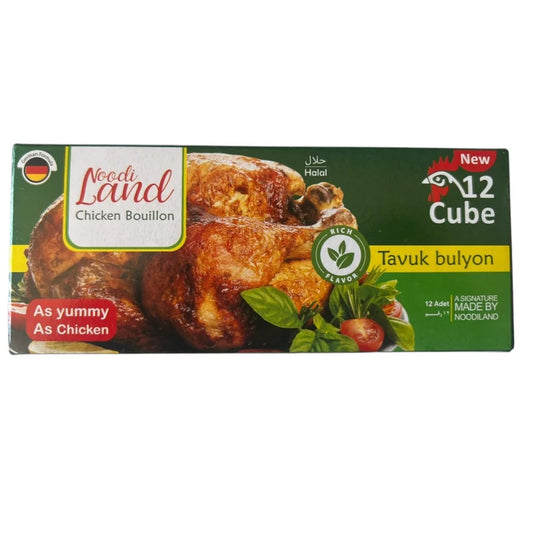 Noodiland Rich Flavor Chicken Bouillon Cubes – 12 Cubes (120g)