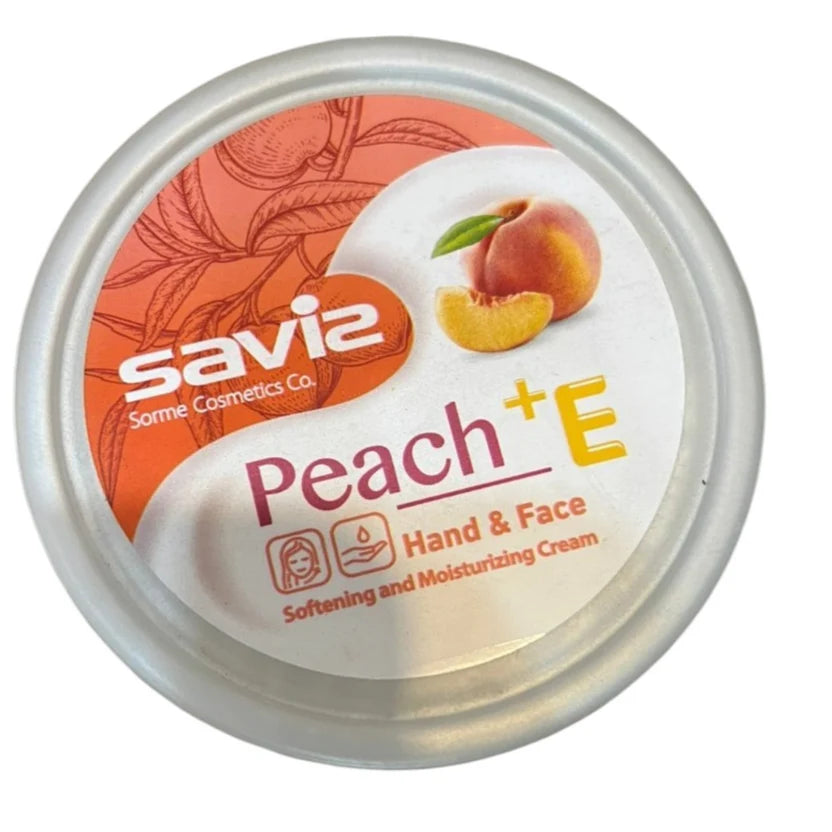 Saviz Peach + Vitamin E Softening & Moisturizing Cream | Hand & Face | 180g
