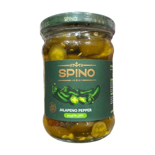 Spino Pickled Sliced Jalapeño Peppers – 230g Glass Jar