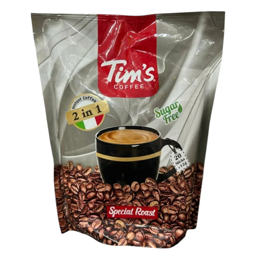 Tim's Coffee 2-in-1 Special Roast Instant Coffee (Sugar Free) – 240g (20 Sticks × 12g)