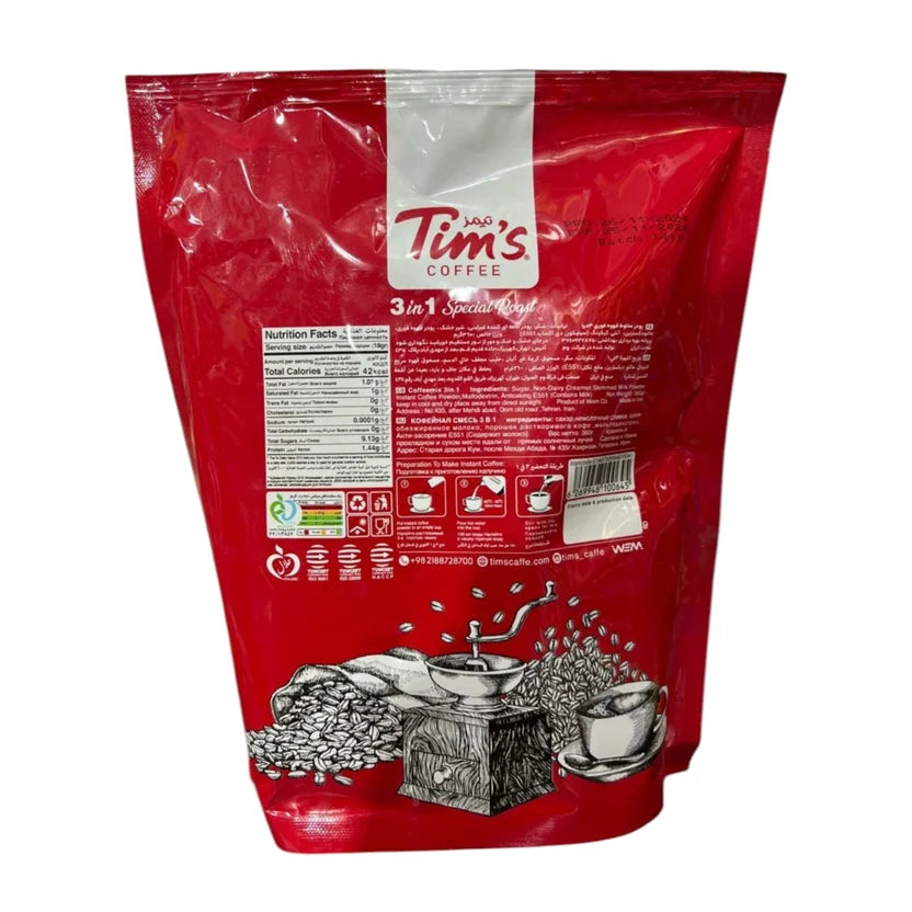 Tim's 3-in-1 Special Roast Instant Coffee Mix – 360g (20 Sticks × 18g)