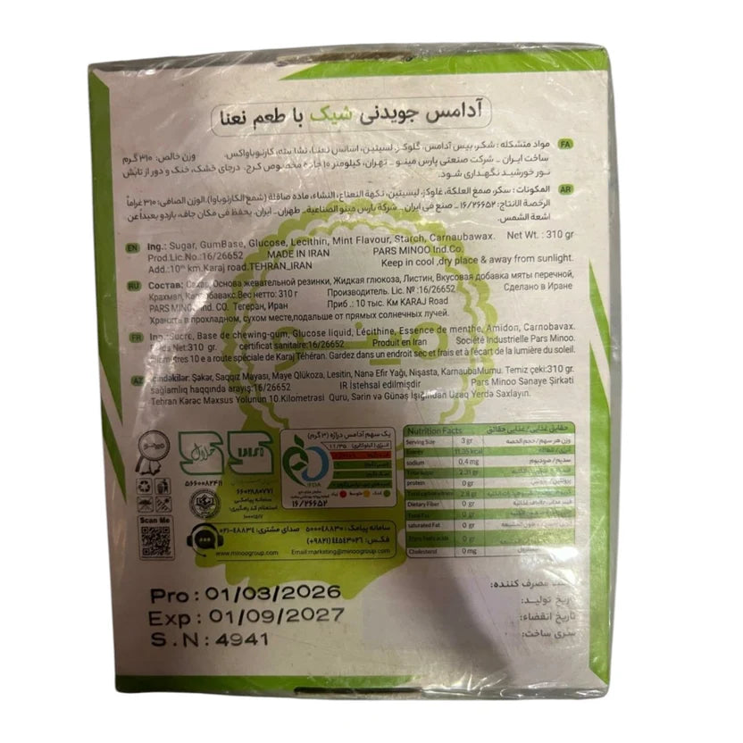 Chic Spearmint Chewing Gum Bulk Pack | 310g Box