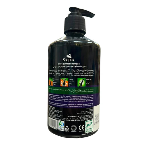 Soapex Naturals Black Shine Olive Extract Shampoo | 500g