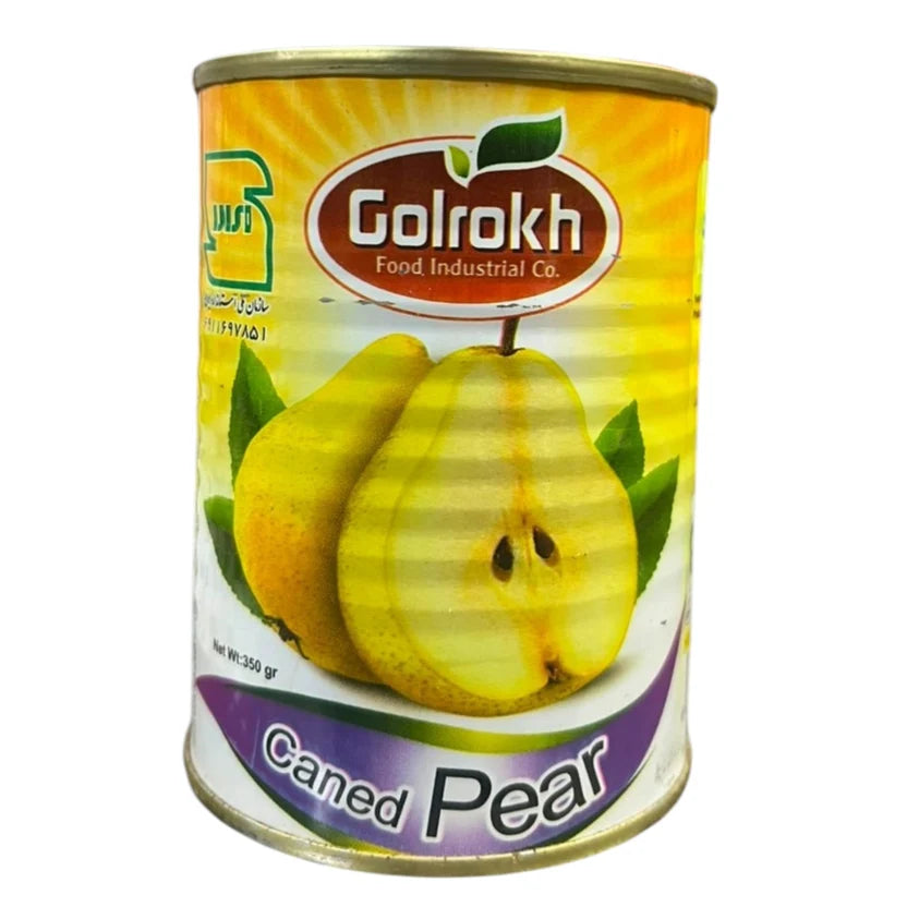 Golrokh Canned Pear in Light Syrup – 350g Can