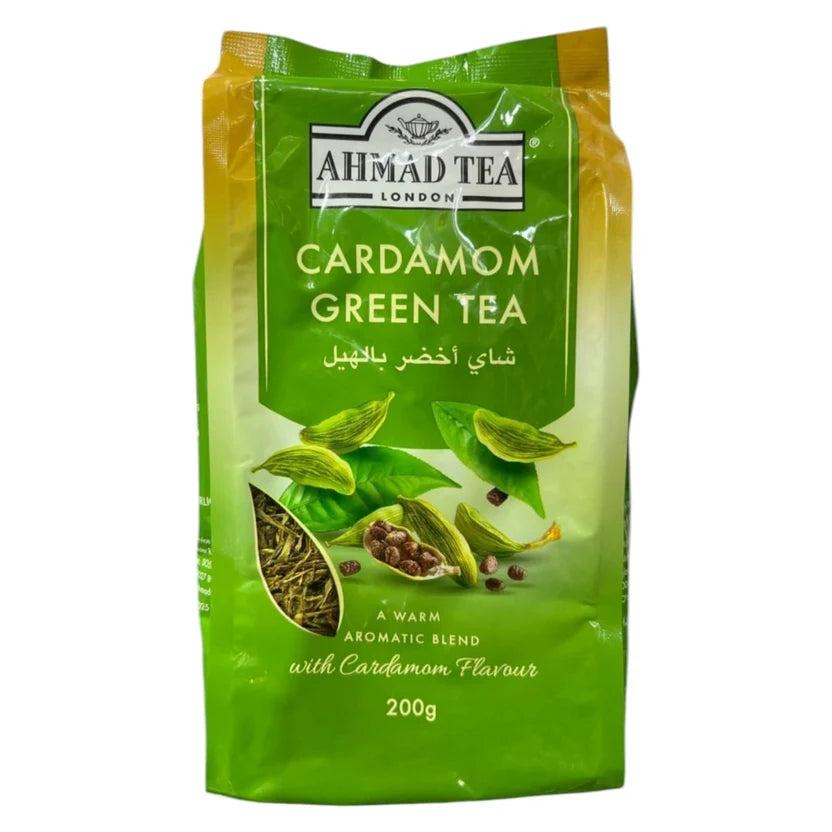 Ahmad Tea Cardamom Green Tea Loose Leaf – 200g Pouch