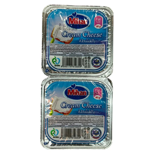 Mihan Premium Spreadable Cream Cheese – Smooth & Creamy Persian Breakfast Cheese (90g x 2 )